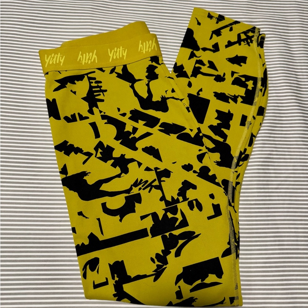 YITTY Major Label by Lizzo Yellow and Black Graffiti Leggings
